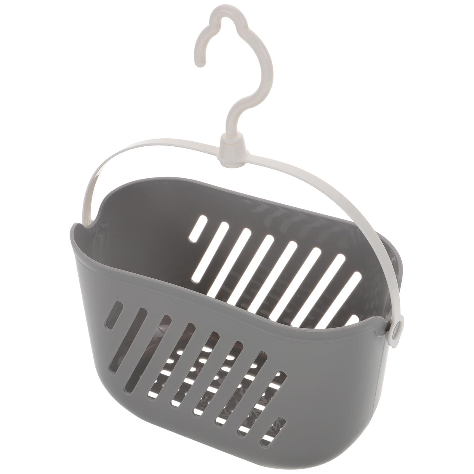 TOGEVAL Hanging Shower Caddy Basket with Hook Plastic Bathroom Organizer for Toiletries and Cleaning Supplies Portable Storage Tote