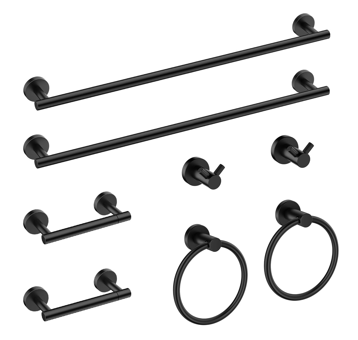 FORIOUS Bathroom Accessories, 4-Piece Bathroom Hardware Set - 24" Towel Bar — Amazon image 20