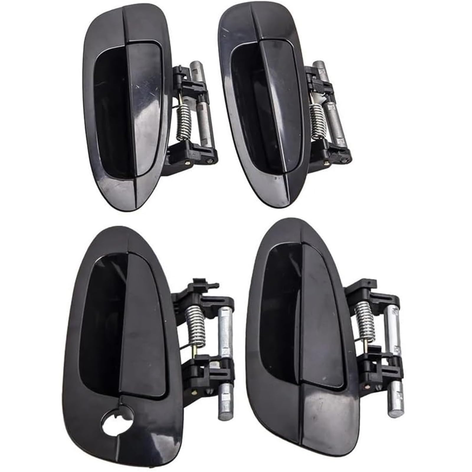 Poignées de porte extérieures noires pour voiture kit complet avant arrière gauche droite 4 pièces