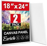 Vista 18 de ESRICH Tableros de lona para pintura, paquete de 48 lienzos para pintar 4x4 pulgadas, 100% algodón, pequeños lienzos imprimados sin ácidos, mini