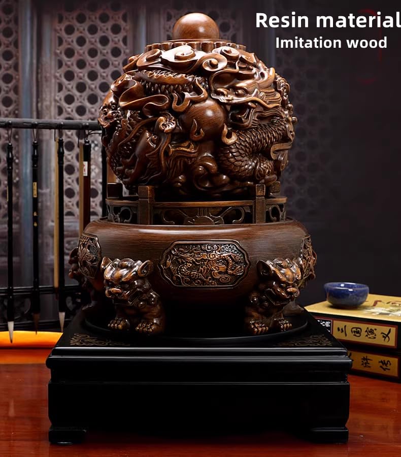 Decoración del hogar 2024 Estatua de dragón de Feng Shui Chino Escultura Figuras Feng Shui Escritorio de Oficina Regalos de Buena Suerte, Mesa de Oficina (ornamentación d