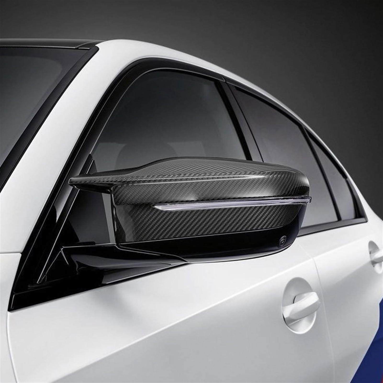 Obudowa lusterka do BMW M3, M4, G80, G82, G83, 2 sztuki, zapasowa osłona lusterka wstecznego z włókna węglowego do lusterek bocznych drzwi skrzydłowych