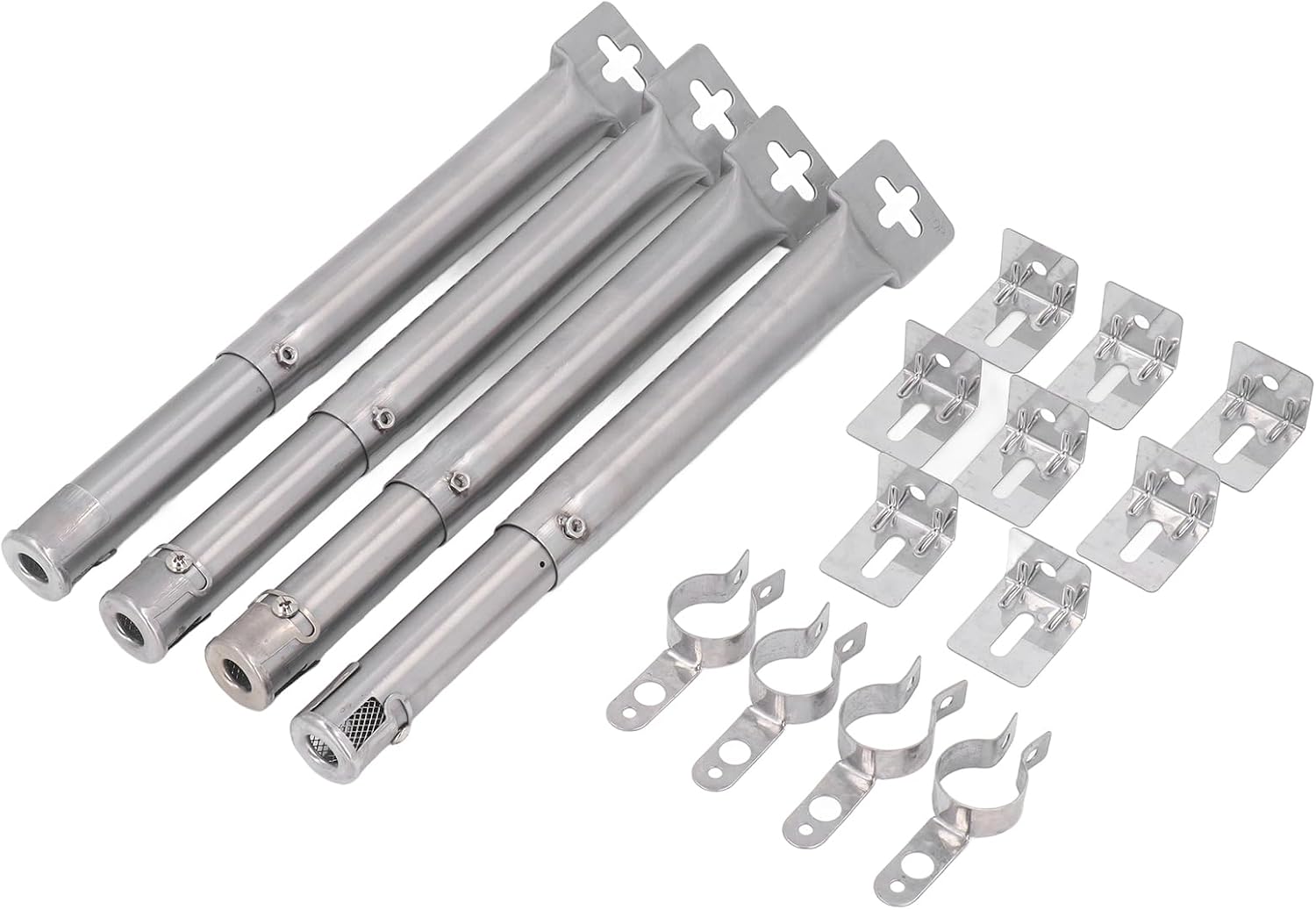 Oven Replacement Tube, Stainless Steel Tube, Multifunctional Oven Accessories with 4 Tubes 12 Gaskets 16 Nuts, for Home Restaurant Picnic Oven Repair
