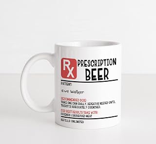 Prescription BEER Coffee Mug, Personalised Mug, Custom Mug, Your Name Mug, Coffee Mug, Patient Name, MUG9805