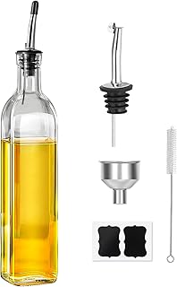 Olive Oil Dispenser Bottle, 1 Pcs Glass Oil and Vi...