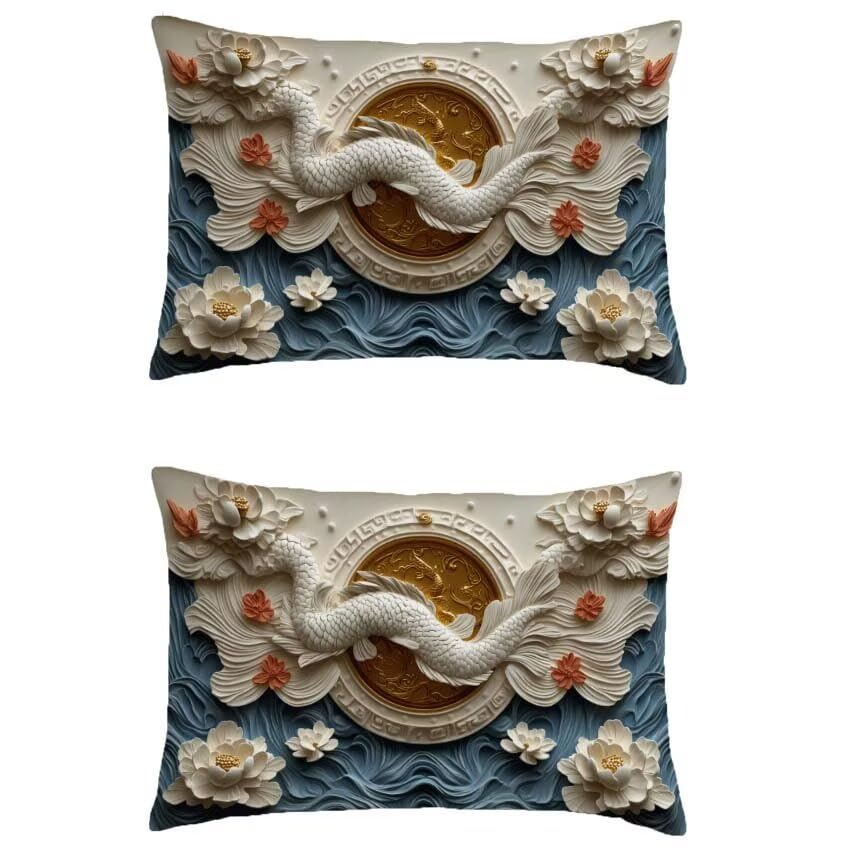 Pillow case gift 60x80cm lot de 2 housses de coussin fleuries
