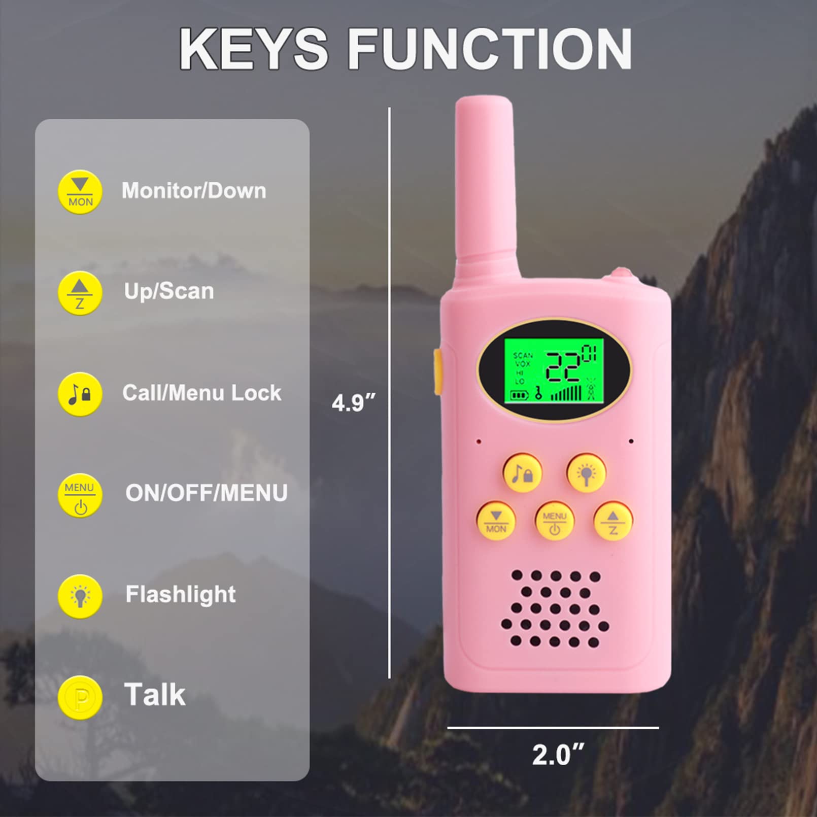 Legami - Set Of 2 Walkie Talkies, Transceiver With 8 Channels, Transmit Up To 3-5 Km In Open Space, Adjustable Volume, Radio For Remote Communication, Ideal Gift, 4 X 14 X 2 Cm - View #8