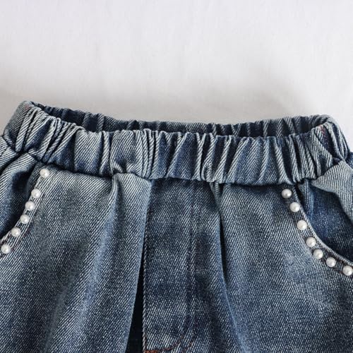 Image of Ayzozuy Kid Girl Clothes Shorts Set 2 Piece Outfits Summer Casual Short Sleeve Top and Shorts Set for Girls 4-7