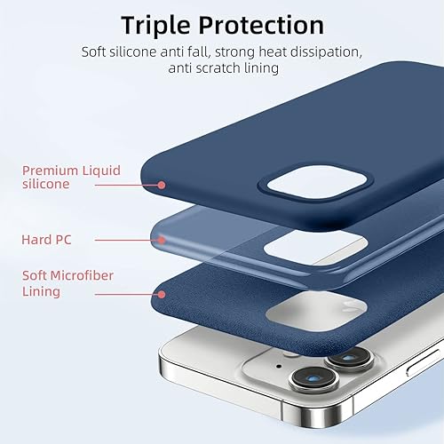 Miniatura 3 de Ownest Funda compatible con iPhone 12 y iPhone 12 Pro de 6.1 pulgadas con silicona a prueba de golpes, funda delgada para iPhone 1212 Pro con forro