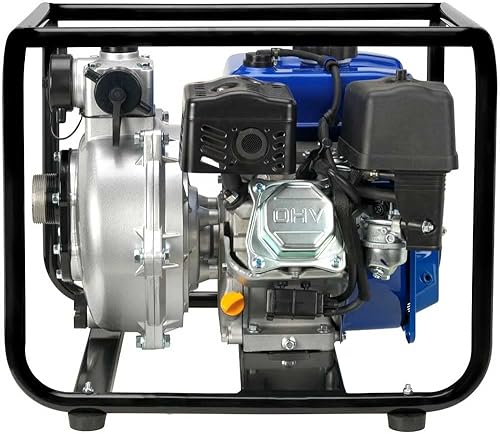Miniatura 2 de DuroMax XP702HP XP702HP Bomba de agua de alta presión a gas de 208cc 7-HP de 2 pulgadas, 70 GPM, aprobada por 50 estados, XP702HP, azul