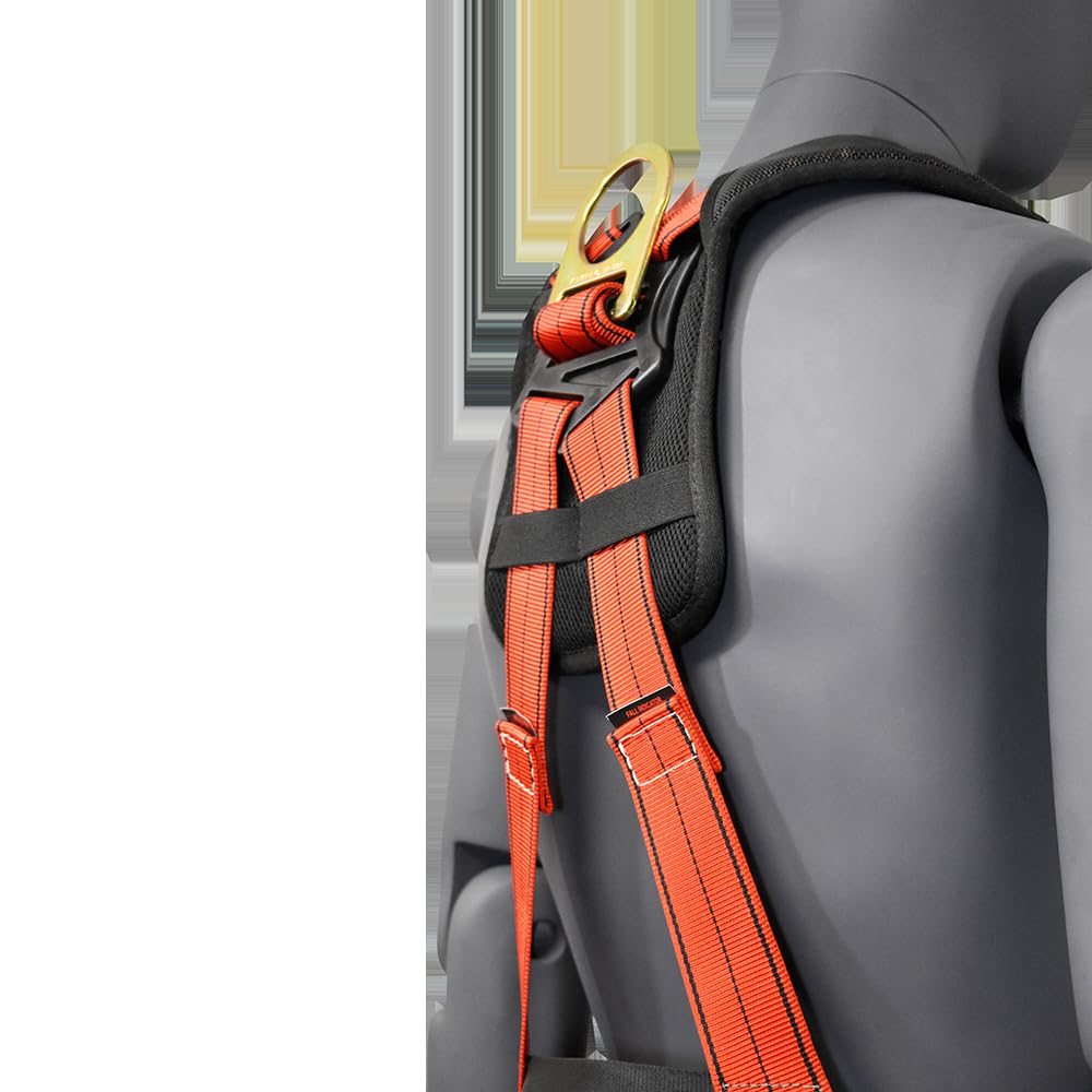 Liberty Line Democracy Essential 5-Point Full Body Harness with Back Pad, TB Waist Belt and Legs, 3 D-rings (ANSI)