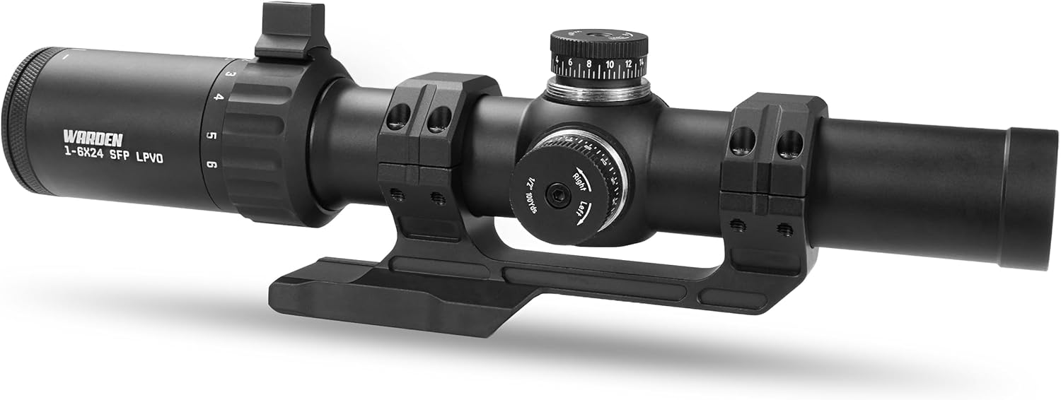 Triton Warden 1-6x24 Second Focal Plane SFP LPVO Rifle Scope - C5 Reticle | 30mm Tube