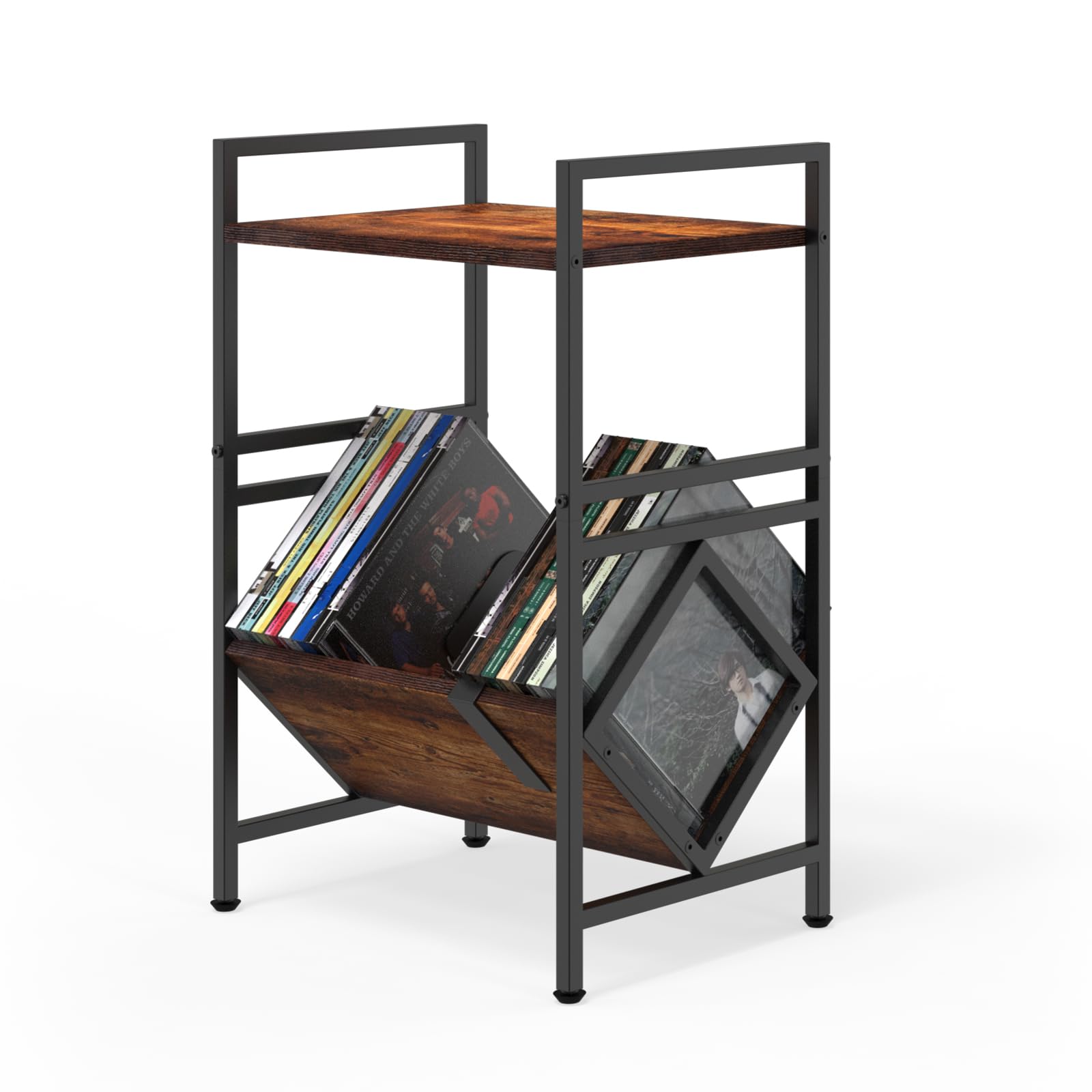 Amazon.com: DHville Record Player Stand with CD & DVD Album Storage ...