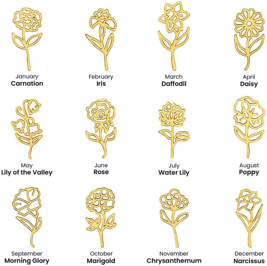 Custom Niece Gift From Aunt, Birth Flower Name Necklace with Gift Box, Customized Floral Pendant Jewelry Keepsake for Women, Birthday Month Necklace for Christmas Graduation - Image 4