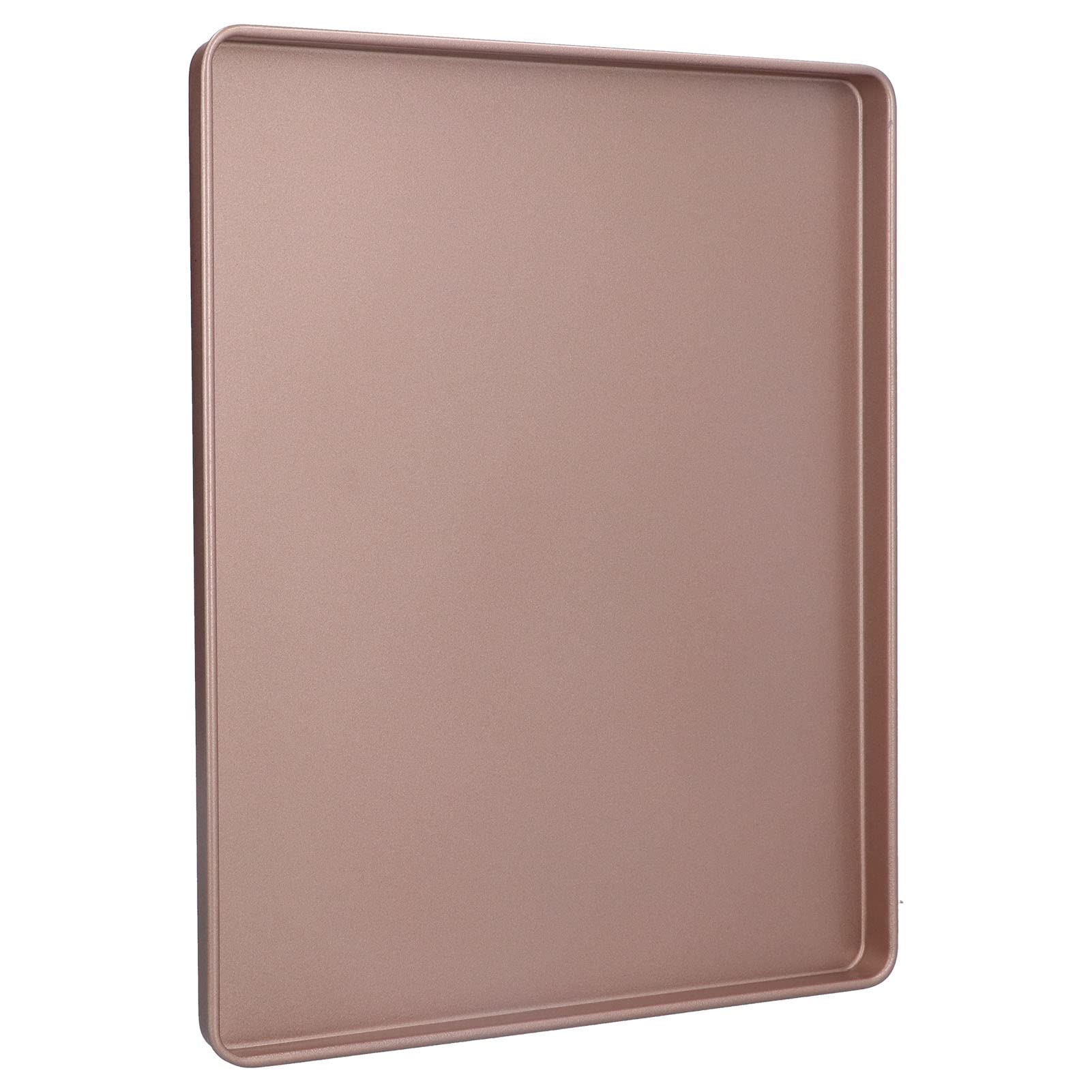 Baking Sheet Pan for Oven, 12x10 Inch Rose Gold Non Stick Baking Tray Perfect for Baking Cookies, Roasting Vegetables, and Even Heat Distribution for Effortless Cooking