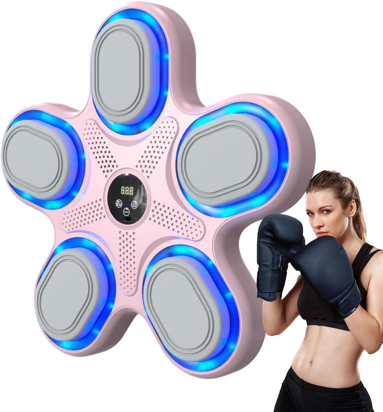 Music Boxing Machine Wall Mounted Punching Wireless Boxing Device Smart Punching Exercise Equipment Home Gym Trainer Touch Sensor for Household Adults Children