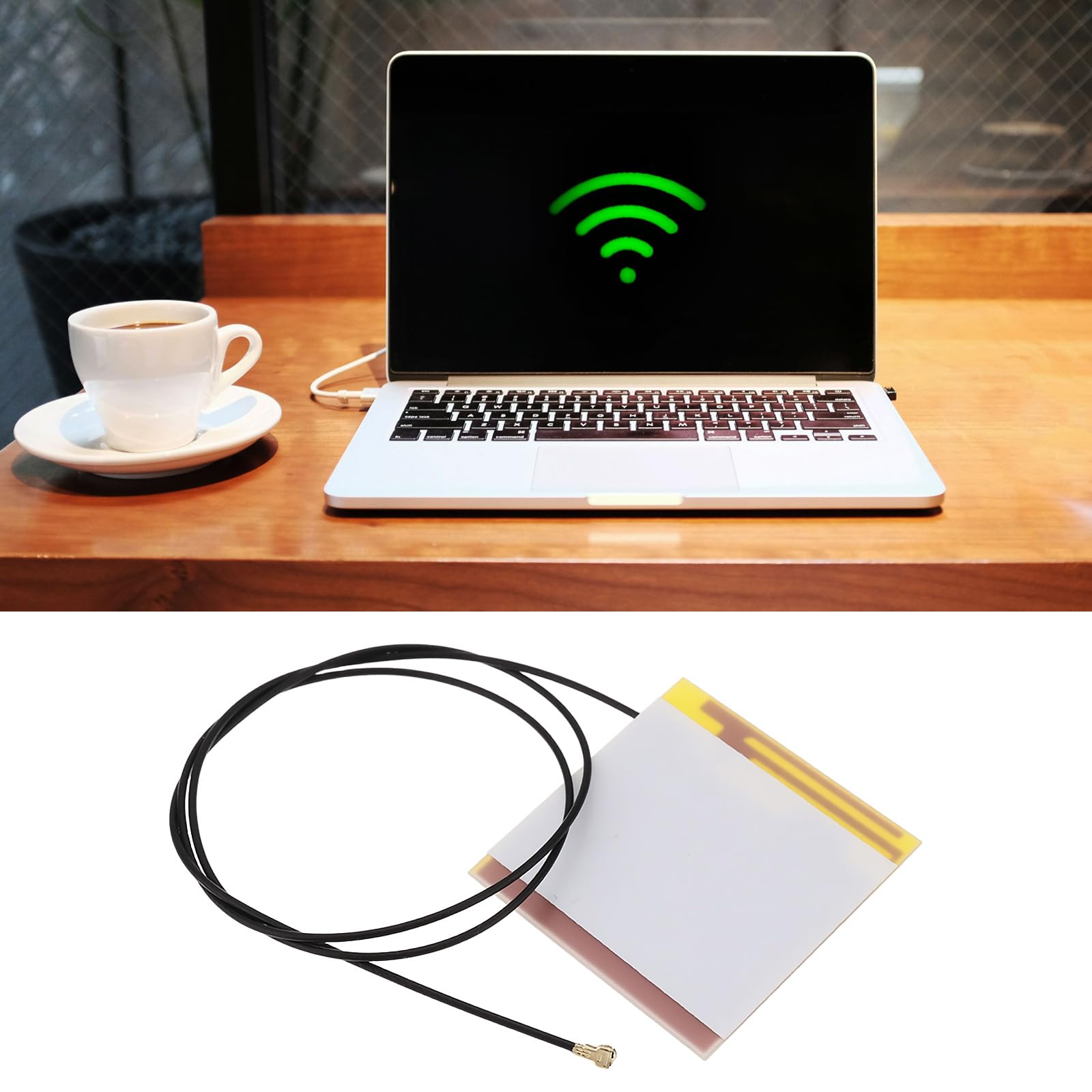 2 pezzi IPEX4 PC interno WiFi antenna compatibile con Intel AX210 AX200 NGFF M.2 WiFi 6 Card Laptop