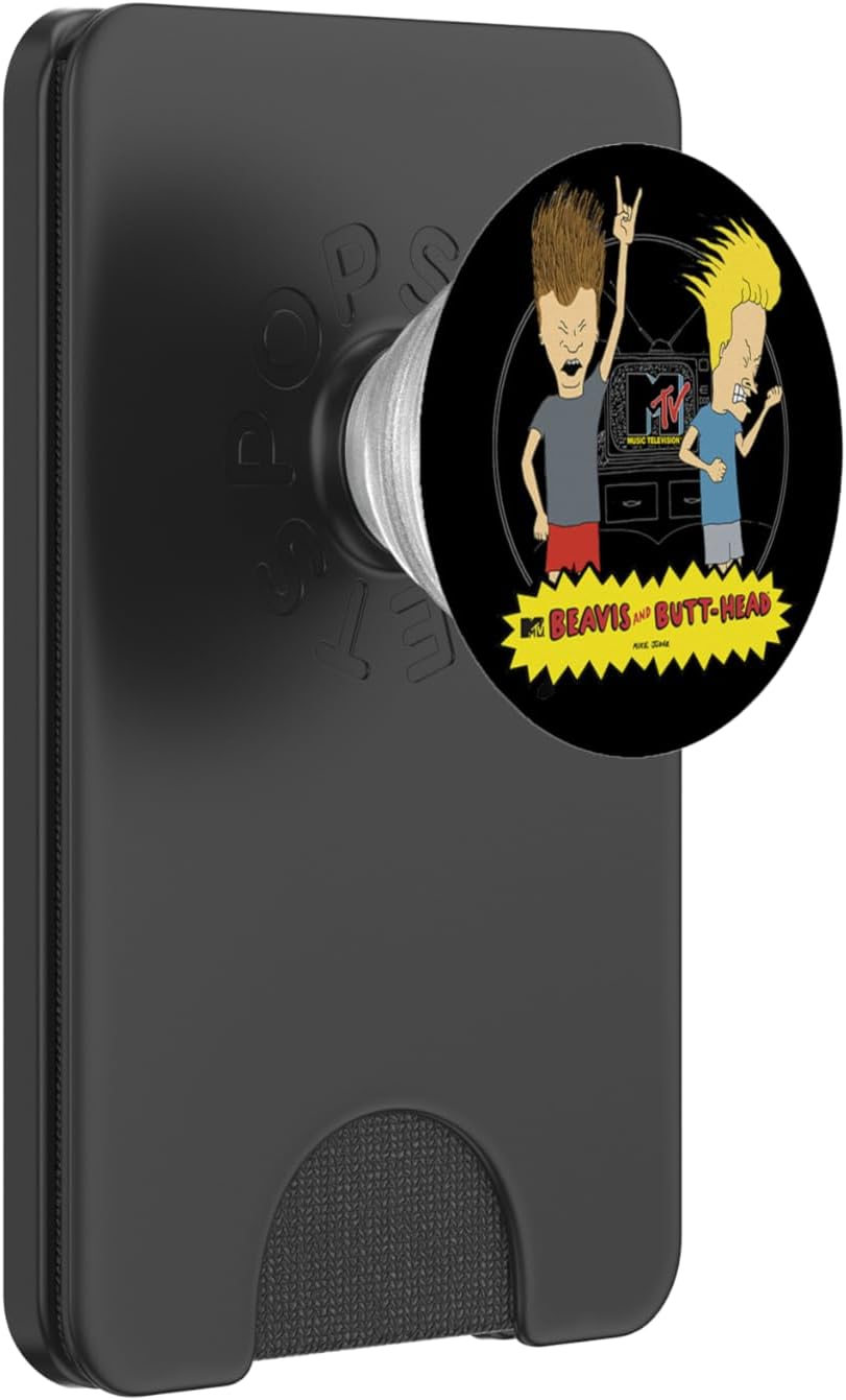 MTV Logo Beavis And Butthead Head Bang PopSockets PopWallet for MagSafe