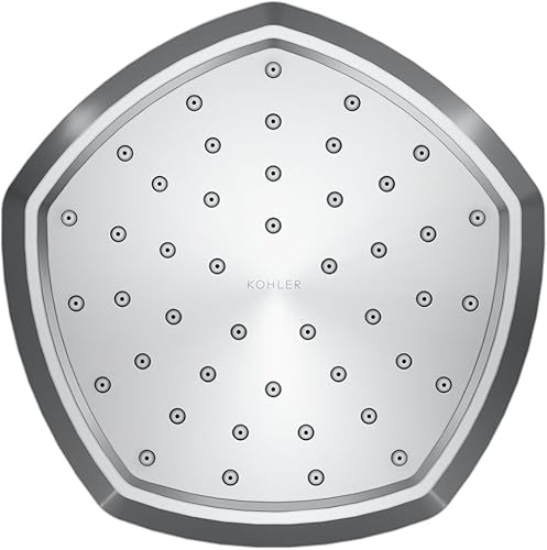 Miniatura 43 de KOHLER 27051-SN - Cabezal de lluvia de una sola función de 8 pulgadas, cabezal de ducha de un solo rociador, cabezal de ducha tipo lluvia, 2.5 GPM