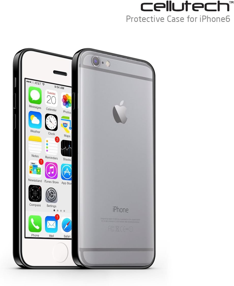 iPhone Case 6-Luxury Designer Case for Your Apple iPhone 6 Case [Scratch Resistant] [4.7]NEW -Bonus Includes Polishing Towel for Apple iPhone 6 Case-Latest Design with Ultra Clear Scratch Resistant Back Panel-Shock Absorbing Bumper-TPU Soft Edge Bumper-White, Black & Pink-Backed by 2014 (Black)