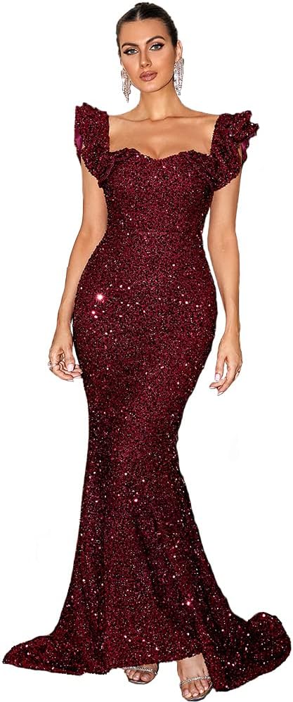 Miss ord Women's Formal Sequin Ruffle Mermaid Prom Jamaica | Ubuy Miss ord Women's Formal Sequin Ruffle Mermaid Prom Jamaica | Ubuy