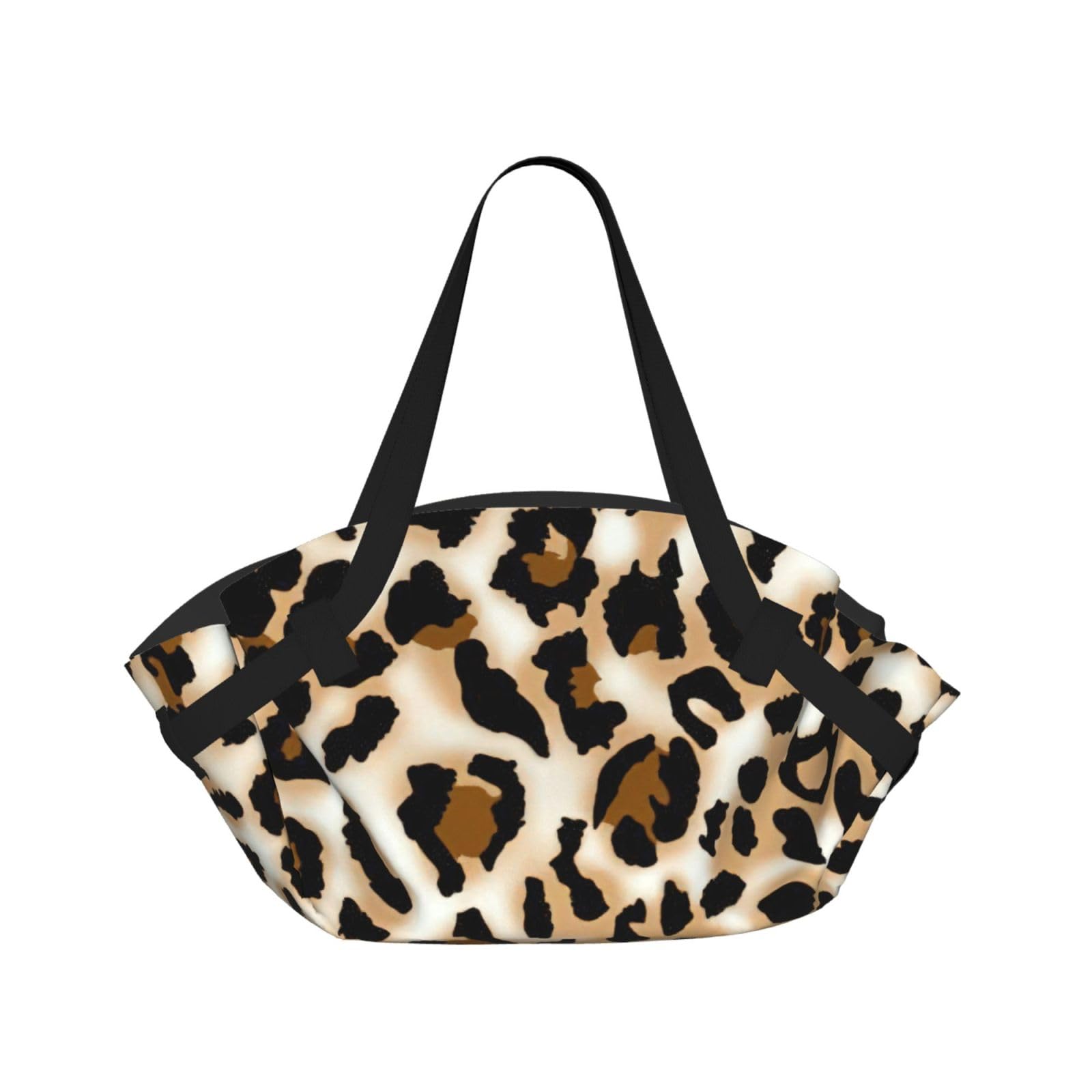 UVBDF Leopard 2-in-1 Camping Blanket Tote, Waterproof Stylish Printed Outdoor Bag for Beach Park and Picnic