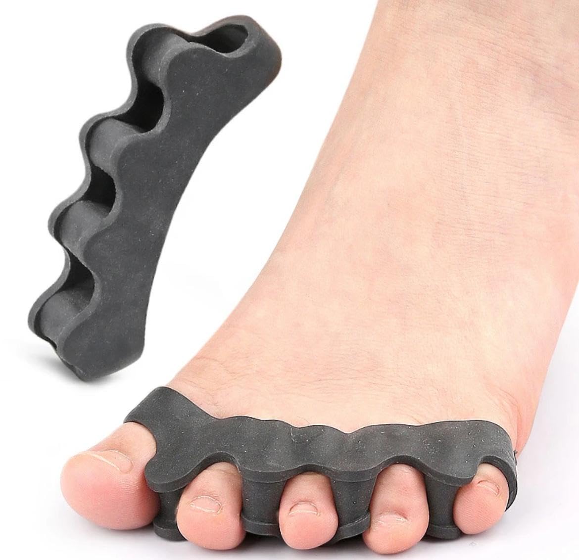chiwiSHOP, Separador dedos de los pies, corrector de juanetes, 1 par de separadores de silicona, alivia, y descansa tus pies, juanetes, pedicura, correctores
