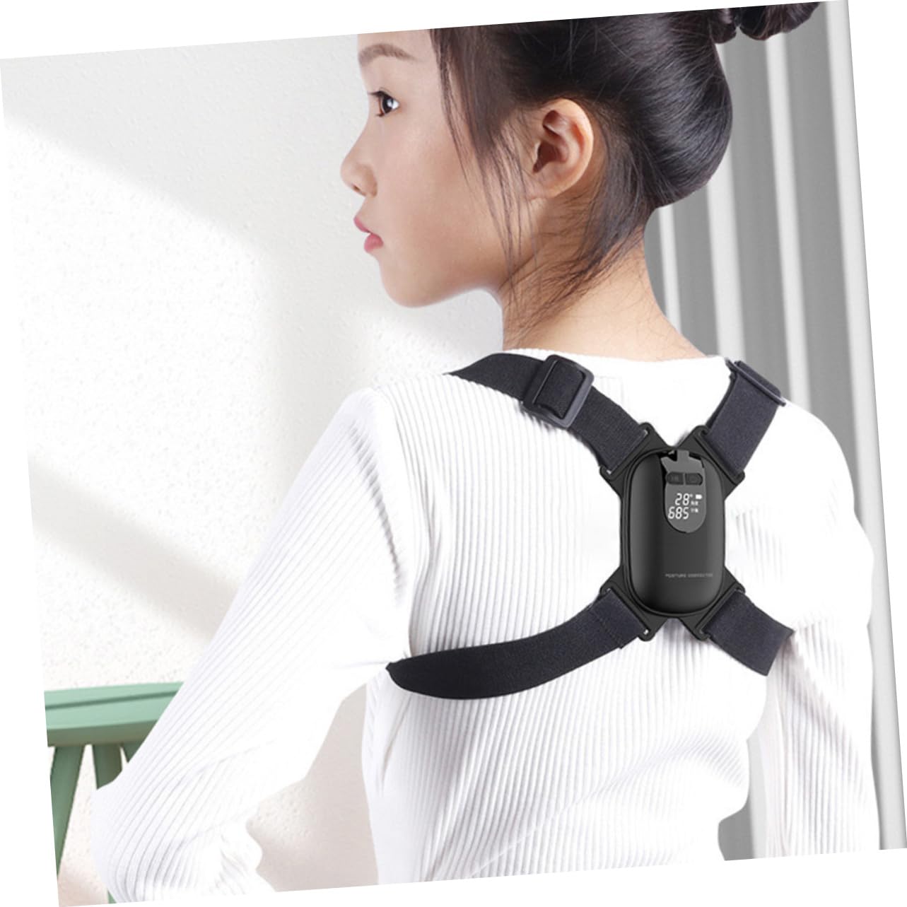 COLLBATH 1 Set Posture Belt Belts for Brace Straightener Posture Reminder Tennager Posture Trainer Body Posture Lumbar Posture Brace Posture Strap Posture Band Abs Black