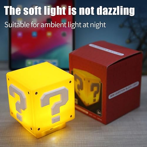 Miniatura 7 de ijesign Super Brothers - Mini bloque de problemas, pequeña luz nocturna con sonidos de juego clásicos, como decoración de luz nocturna, juguete