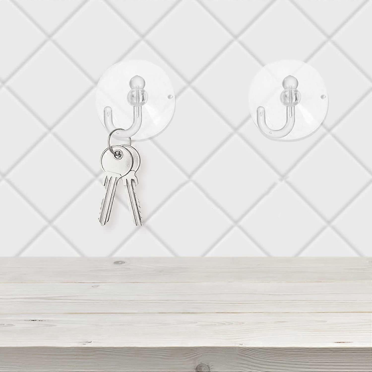 JOYHAPPST Mirror Tiles Suction Cup Hooks 100pcs Small Reusable Hook Sucker Clothes Hanger