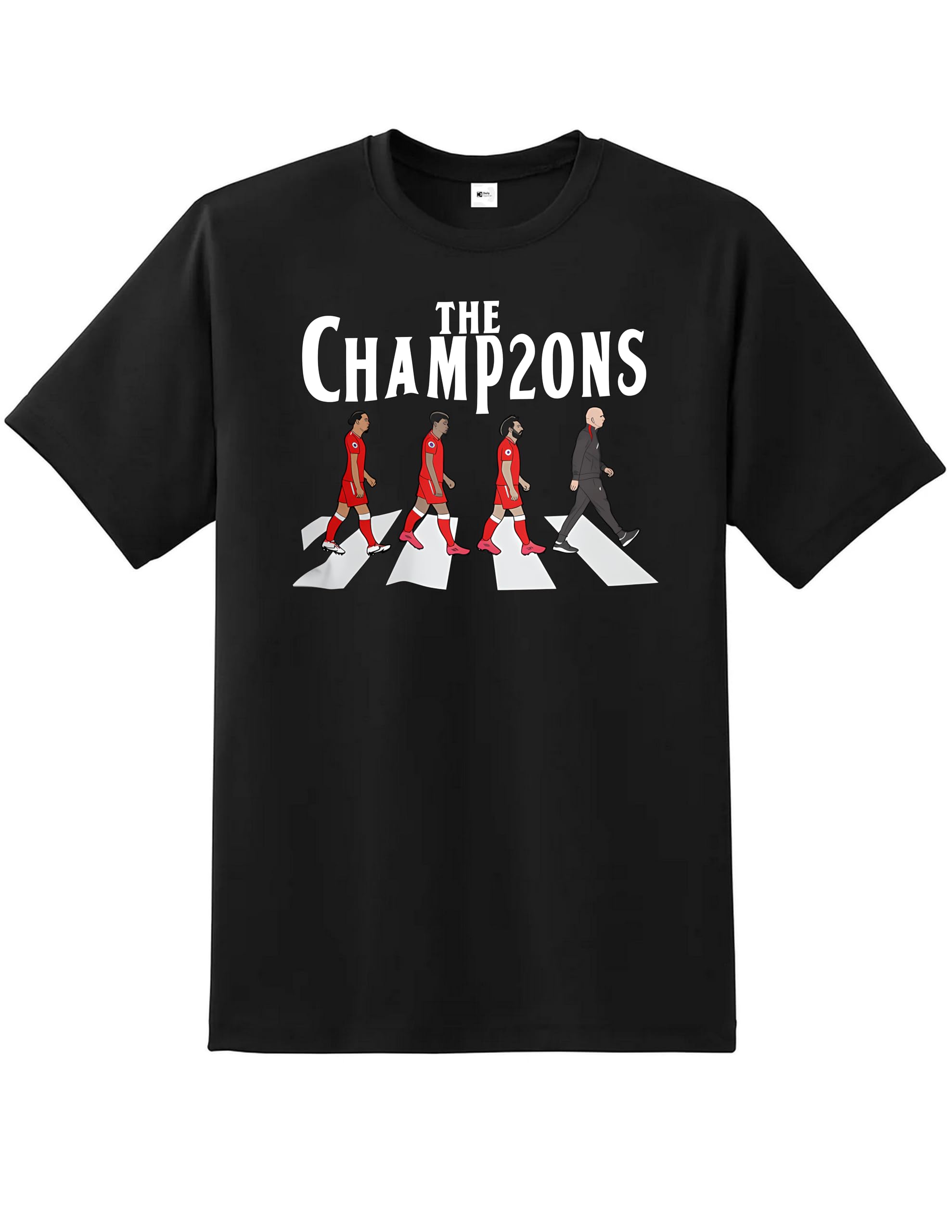 Liverpool Champions T-Shirt – Premier League Winners Celebration Tee for Scousers |Champions Trophy T-Shirt Unisex Fan Top |League Title Winner Football Shirt Match Day Supporters Black