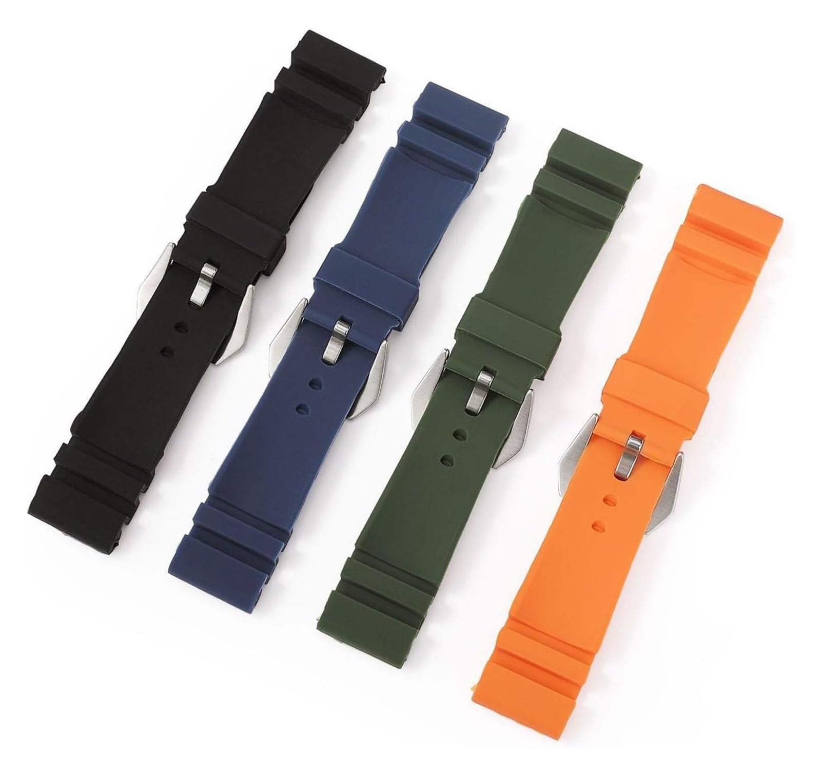 Bracelets en silicone avec boucle en acier inoxyda Bracelet en Silicone Bracelet en caoutchouc 22mm 24mm Bracelet de remplacement souple Sport Bracelet de montre en Silicone bandes Bracelet