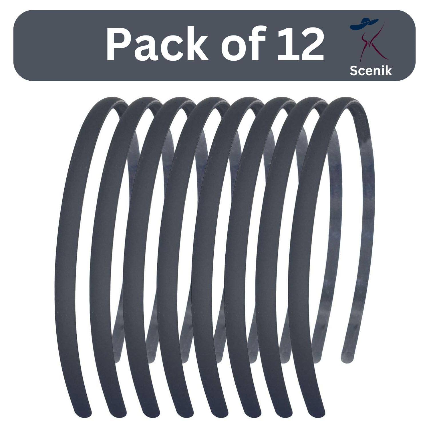 Scenik - 12-Piece Black Hair Bands Set - Fashionable Elastic Twist Plait Headbands for Women, Ideal for Everyday Wear, School, and Elegant Hair Accessories for Girls (B0DB9638QS) Amazon Price History, Amazon Price Tracker