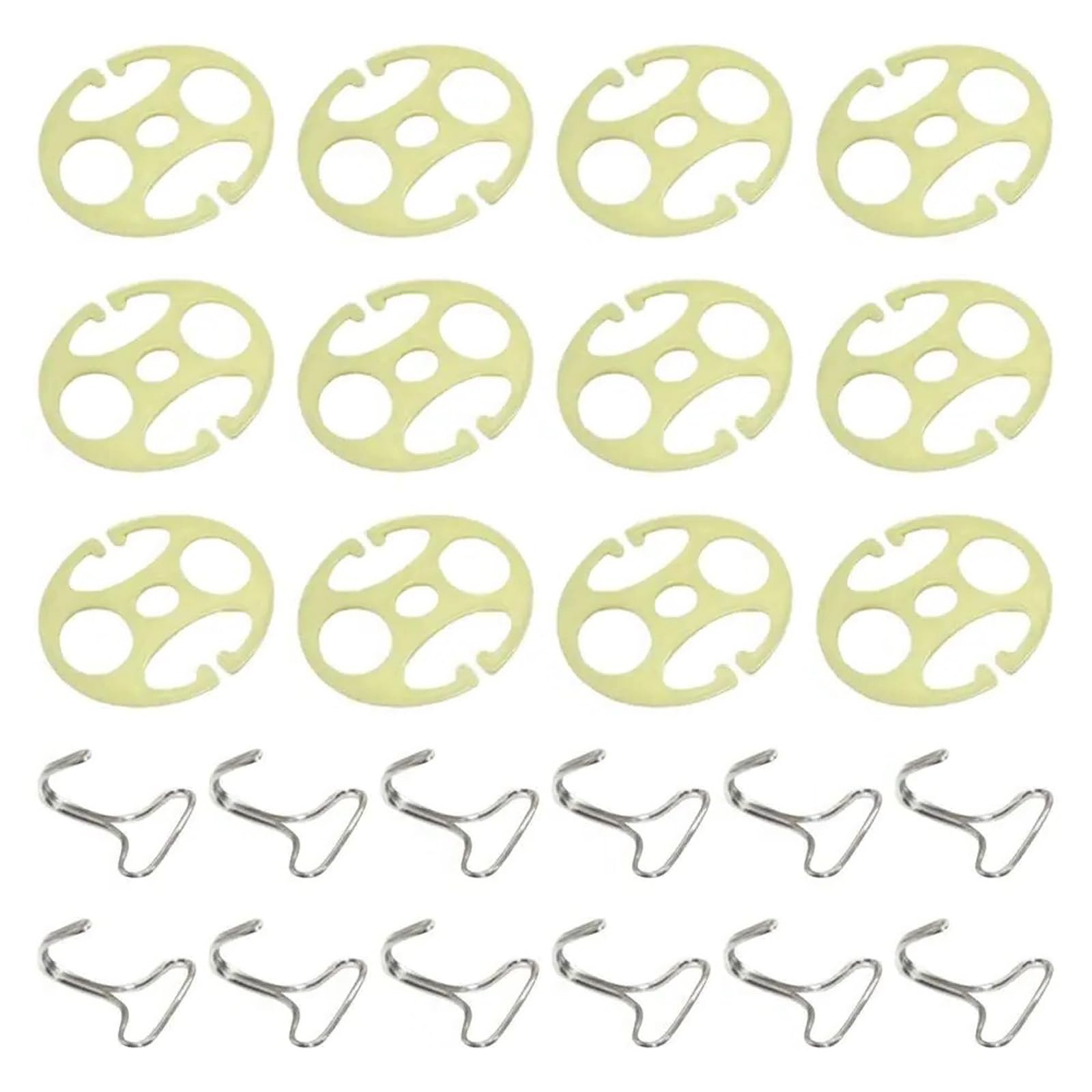 ordinarYone 24pcs Cover Plate Metal Hooks for Reinforce Cushions Cover Fasteners Chuck and Hook Locking Clip
