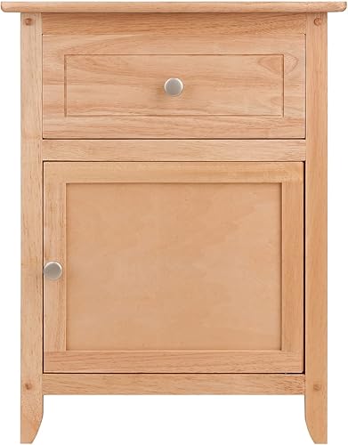 Miniatura 5 de Winsome Eugene - Mesita decorativa, color natural Marrón,Espresso,Natural,Blanco