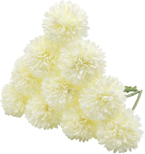 Miniatura 2 de Blooming Paradise 10 plantas artificiales de flores falsas de seda, crisantemo, arreglos de hortensias, ramos de boda, decoración del hogar, cocina,