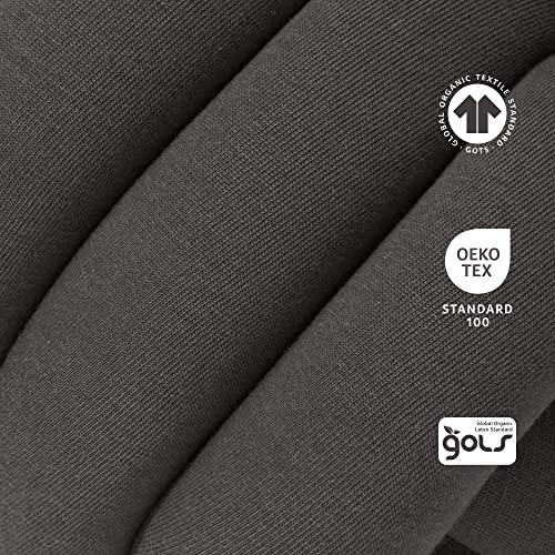 Image of Bearaby Hand-Crafted Knot Pillow Ball - Relieve Stress with Oeko-TEX Certified Organic and Gently Weighted Material - Handcrafted Throw Pillows from Natural Latex Foam (Asteroid Grey, Medium)