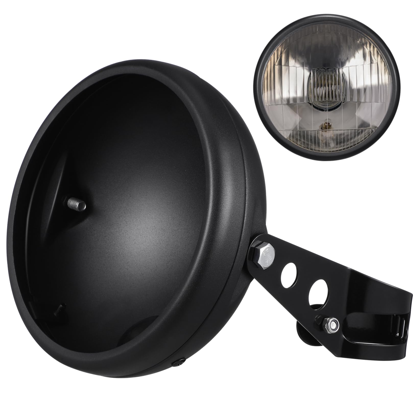 Boîtier de phare et support de phare moto noir avec kit de fixation complet - 8