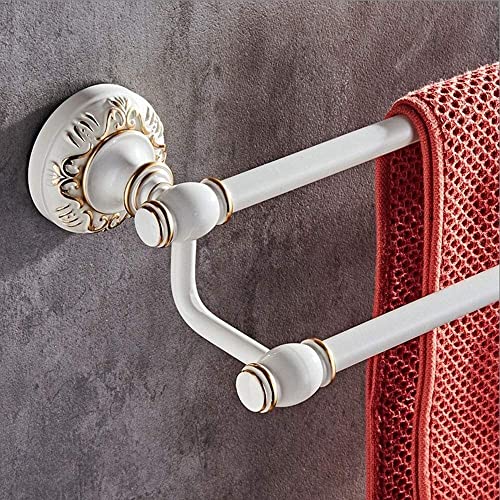Rack de serviette mural et support porte-toilettes blanc pour maison - 5