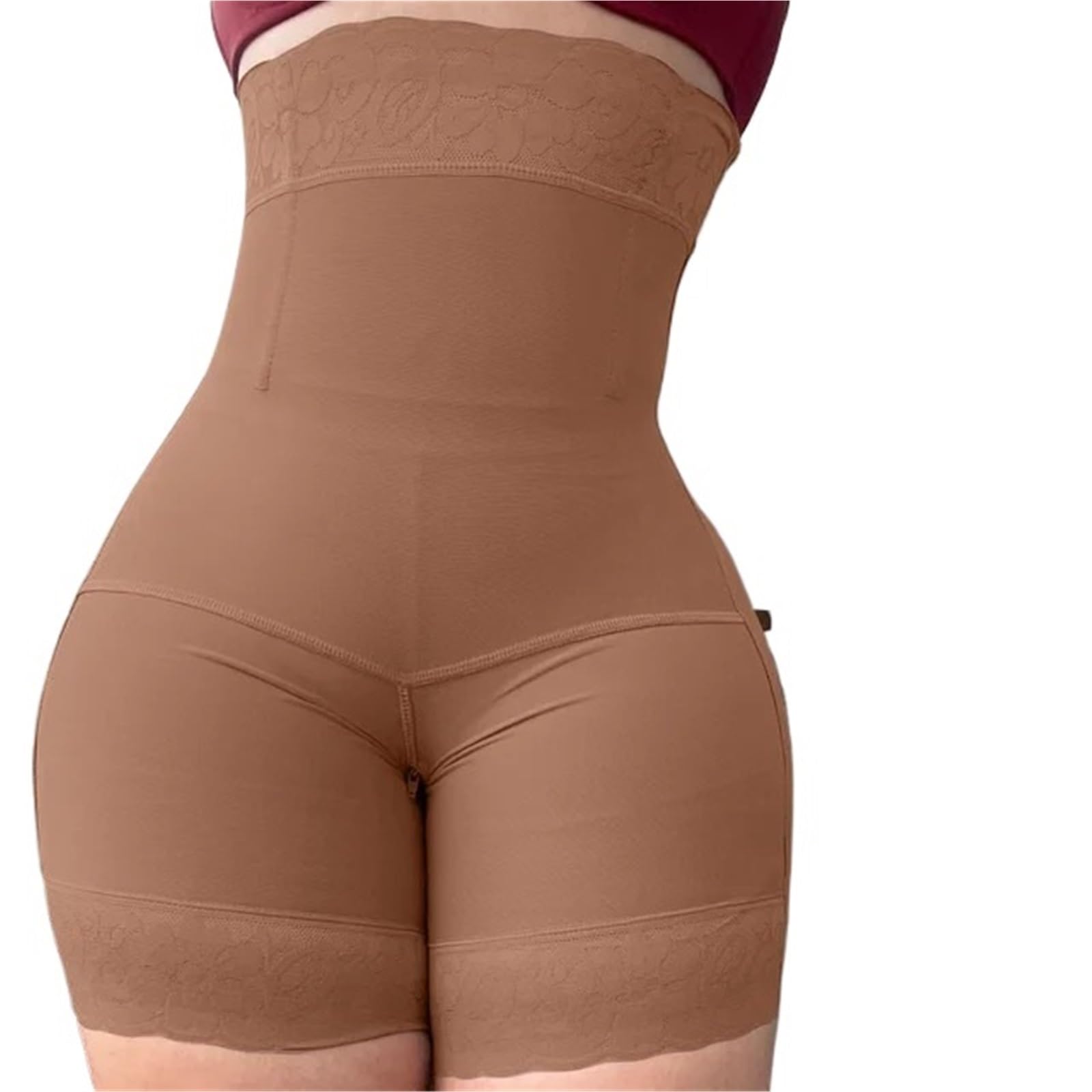 Corsetto Dimagrante for la Vita da Donna Vita Alta Shaper for Il Corpo Mutandine Pantaloncini Fitness Allenatore for la Vita Butt Lifter Slim Shapewear(Brown,L)