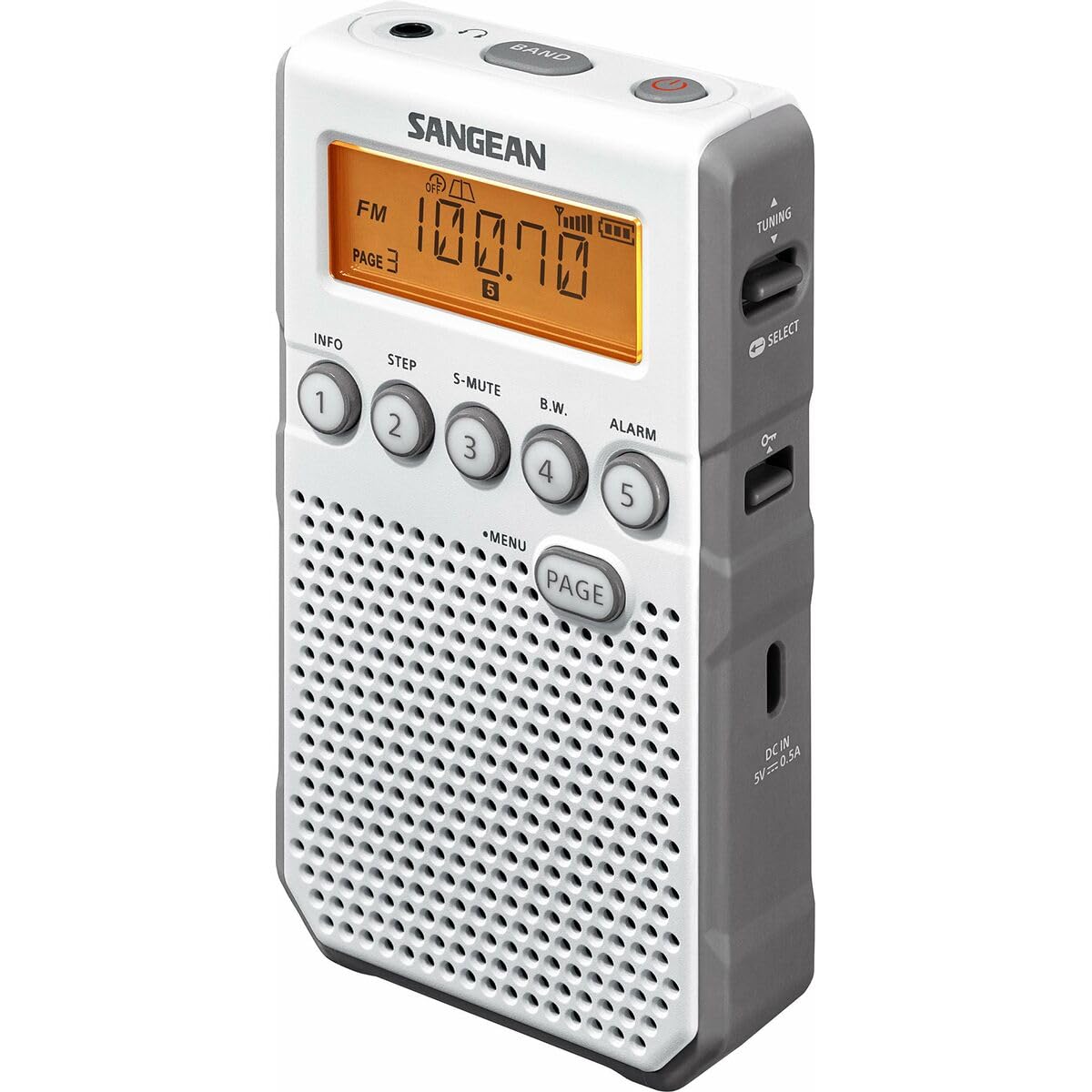 Sangean DT-800, Blanco