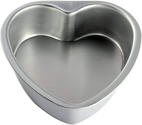 Miniatura 4 de eoocvt Juego de moldes de aluminio para tartas en forma de corazón, molde de hojalata para magdalenas de chocolate, con parte inferior extraíble, 5,