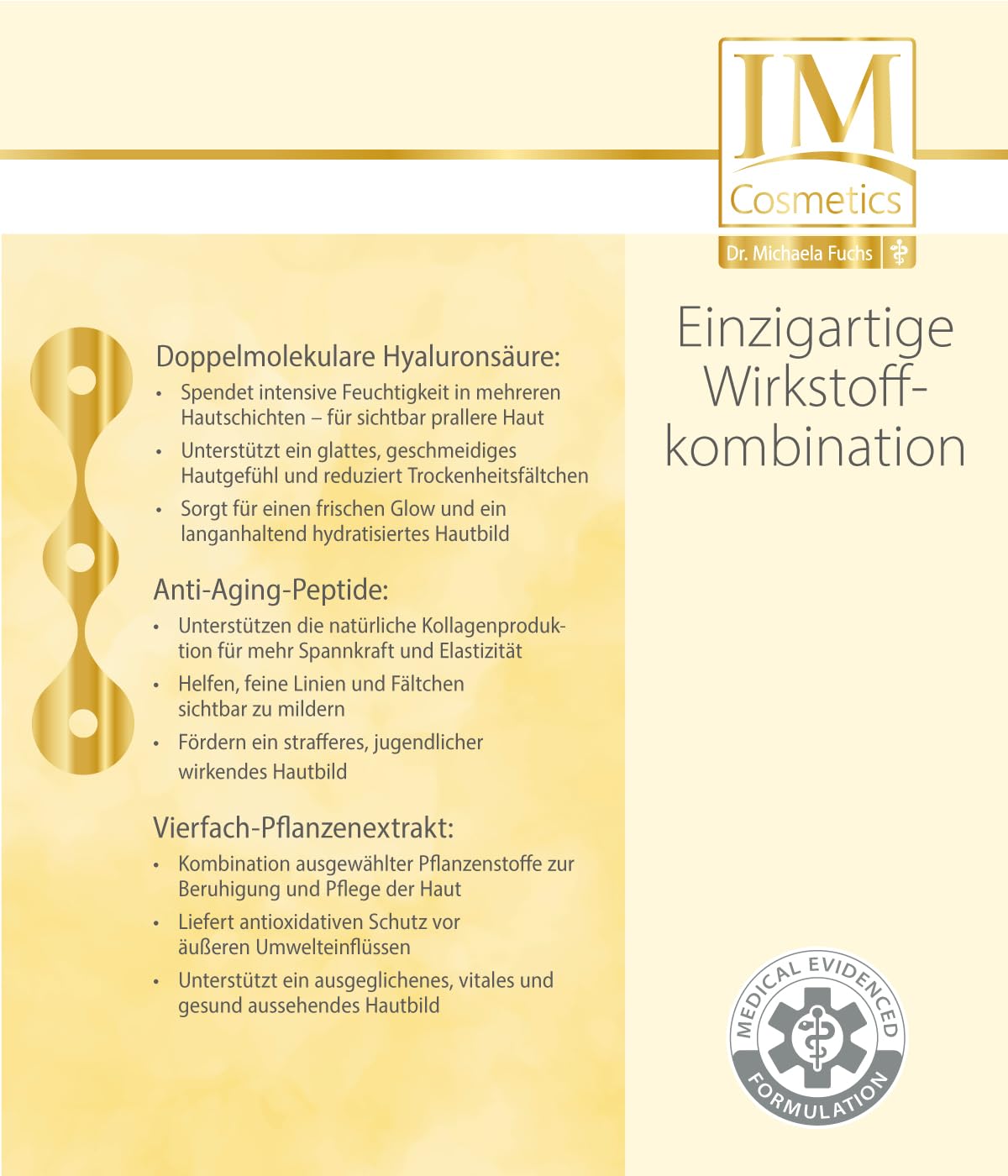 Genius IM Cosmetics MicroInfusion Pure Hyaluronic Set 4-tlg. 2-Fach Hyaluronsäure & Peptide für die natürliche Kollagenproduktion, für glattere & straffere Haut - Dr. Michaela Fuchs