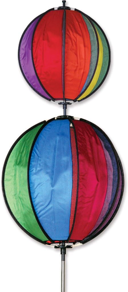 Premier 25421 Wind Garden Ball Wind Spinner, Rainbow, Double