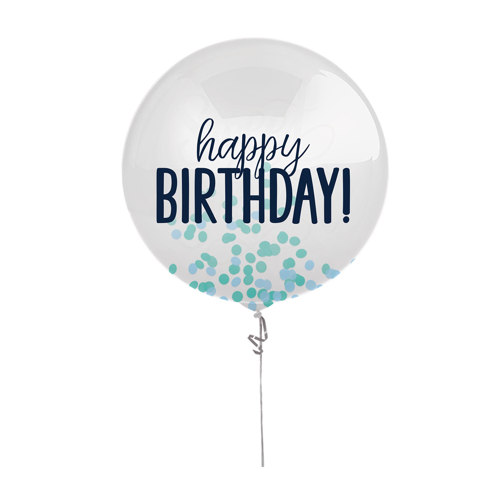 Ballon en latex « Happy Birthday » | Bleu – 61 cm | 1 ct