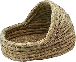Mikikit Rabbit Nest Rabbit Beds Bunny Hideout Bunny Bed Cava Bunny Hide House Hamster Houses and Hideouts Rabbit House Gerbil Cage Indoor Rabbit Cage Hamster Cage Straw Hay Mat Chew