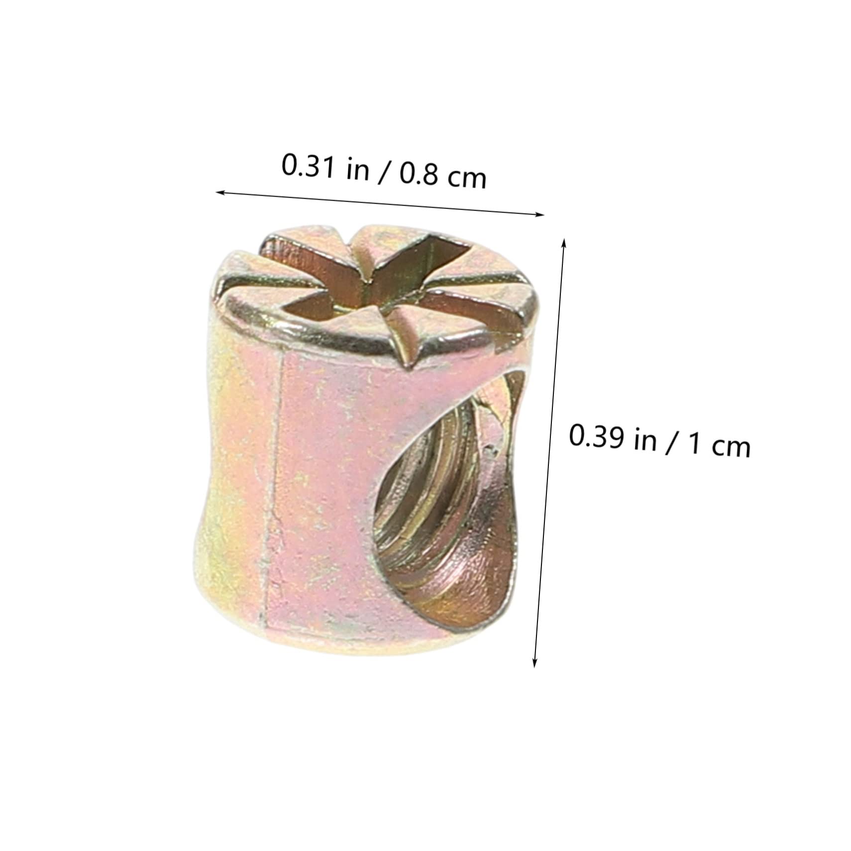 STOBAZA Slotted Nuts for Furniture Assembly 20pcs Barrel Nuts Kit Crib Replacement Hardware