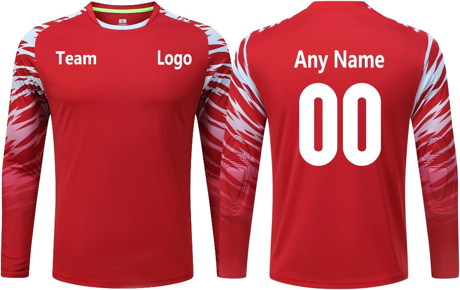 Customized Soccer Jerseys Long Sleeve Soccer Goalie Shirt, Padded Goalkeeper Jersey, Youth and Adult Sizes - Image 2