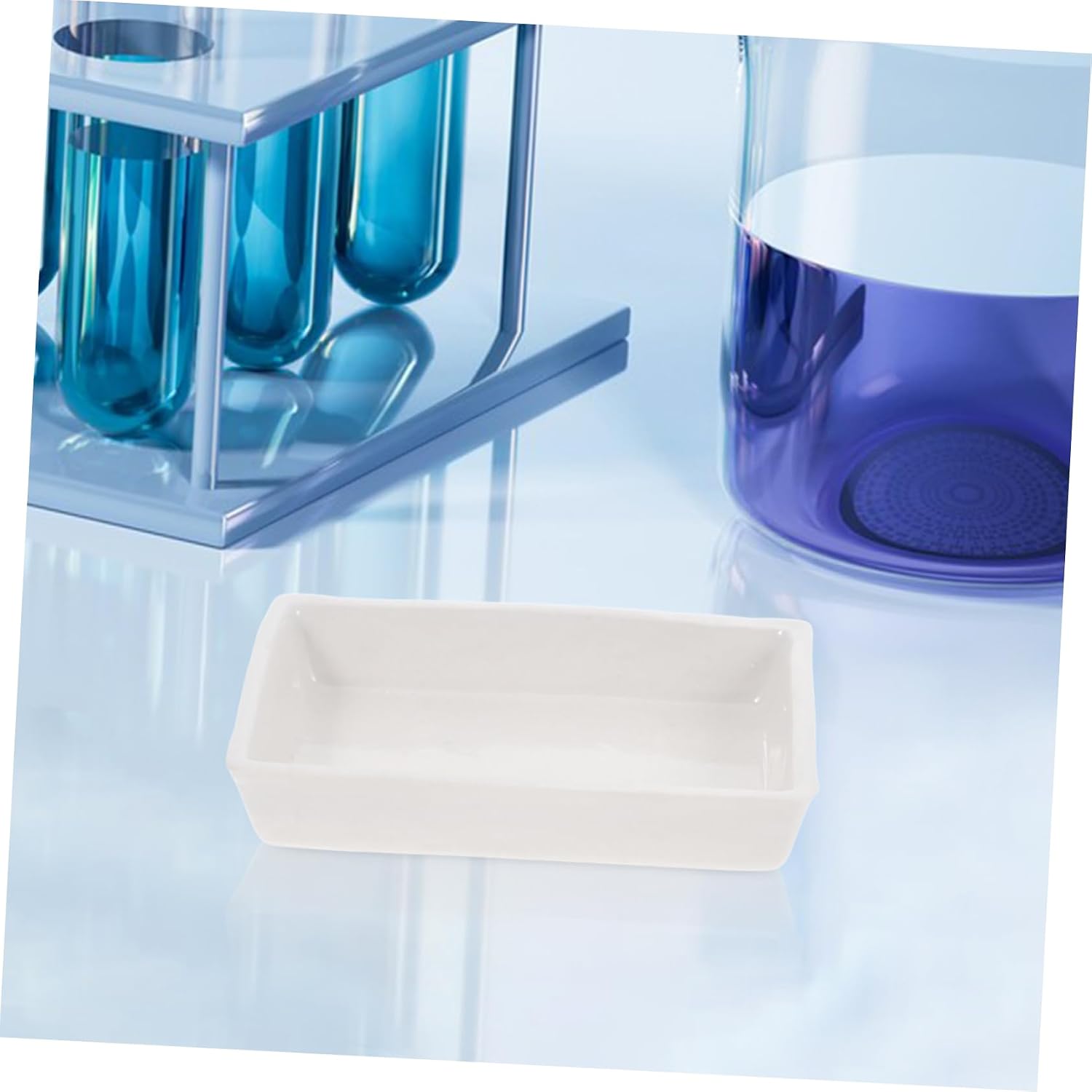 High-Temperature Resistant Ceramic Tray for Laboratory Use Rectangular Lab Dish with Generous Capacity for Experimental Materials and Easy to Maintain