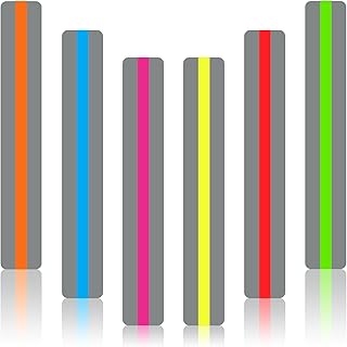 36 Pieces Guided Reading Strips Highlight Strips Colored Overlays Colorful Bookmarks Help with Dyslexia for Children and Teaching Supplies (6 Colors)